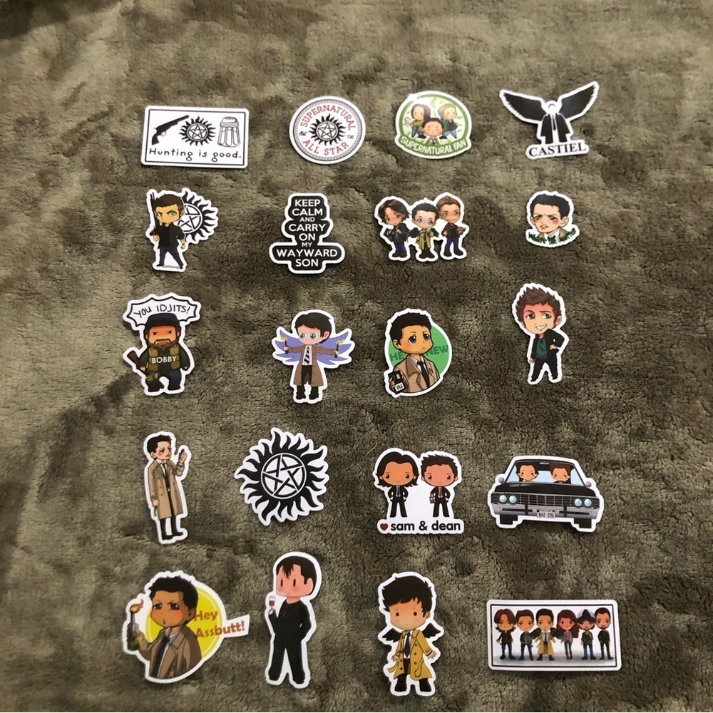 20 Supernatural Animated No Repeat Stickers